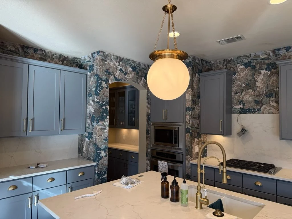 Residential wallpaper installation project