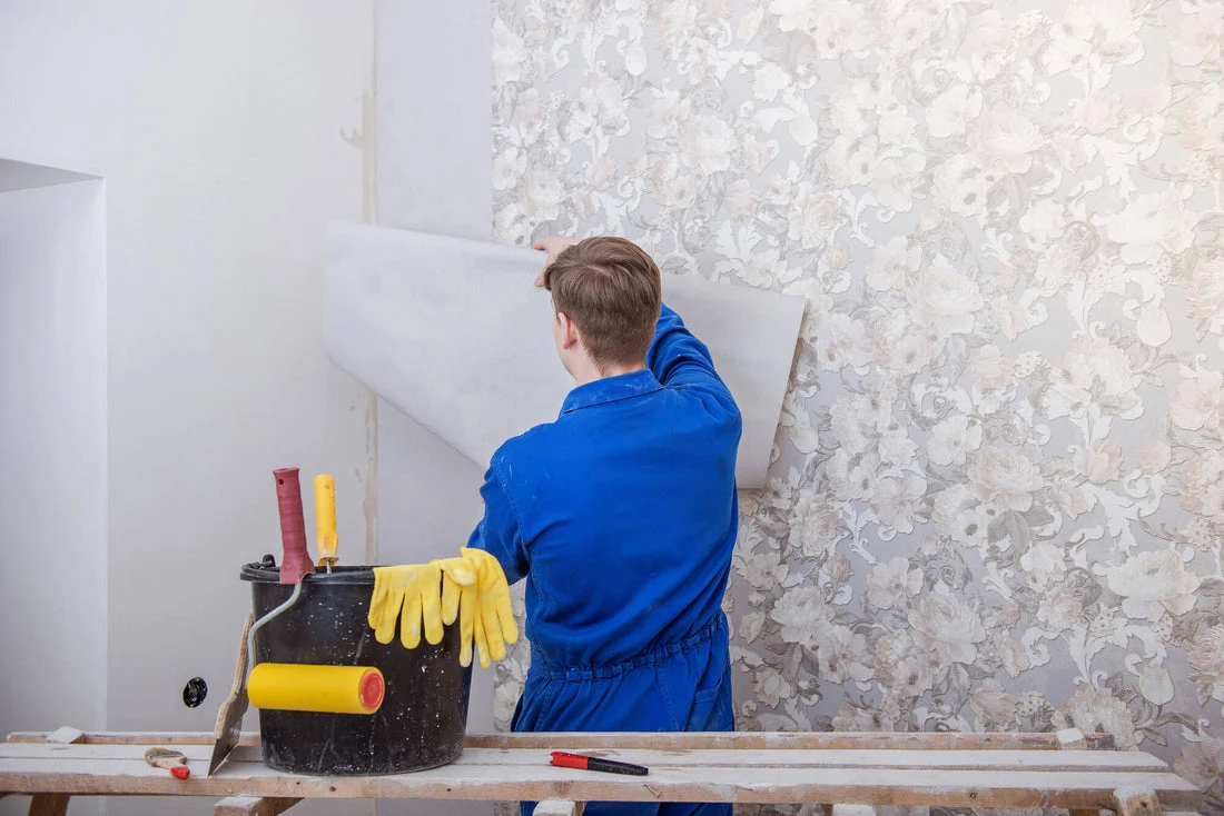 Professional wallpaper removal process